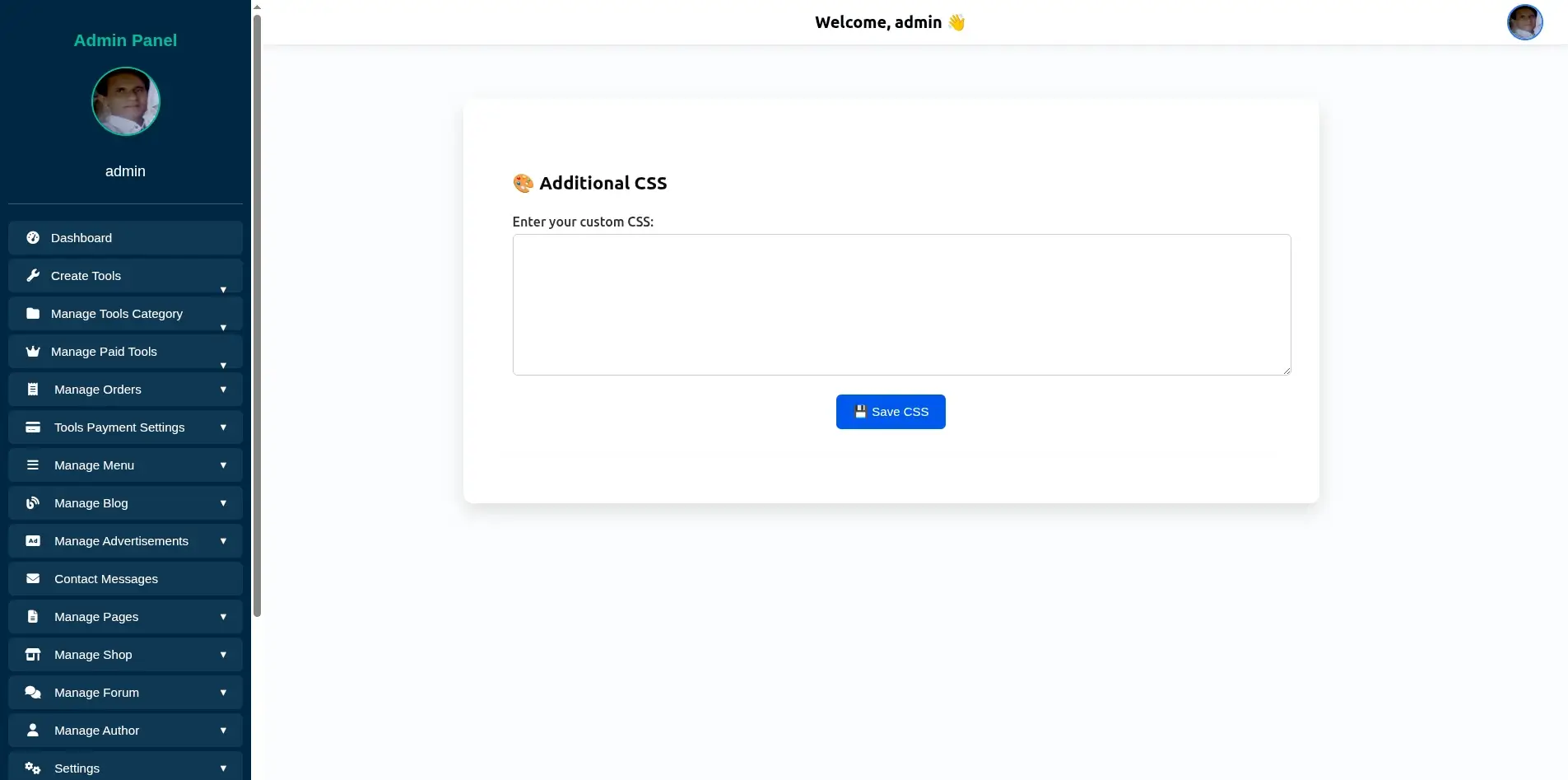 Additional CSS WebDecky