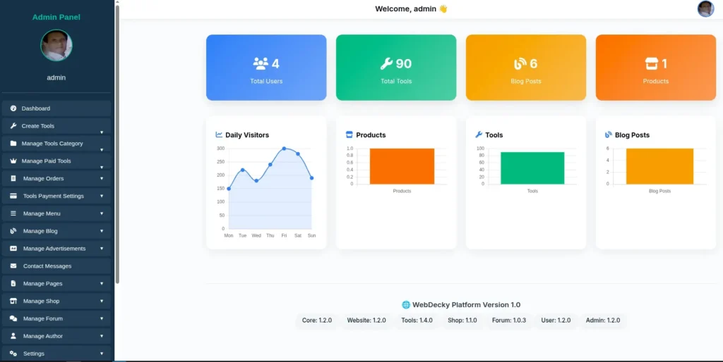 WebDecky Admin Panel