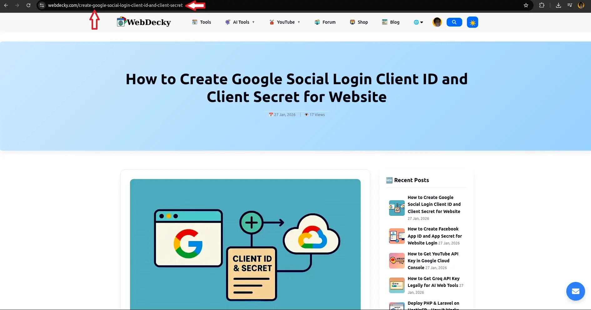 Blog Post URL structure