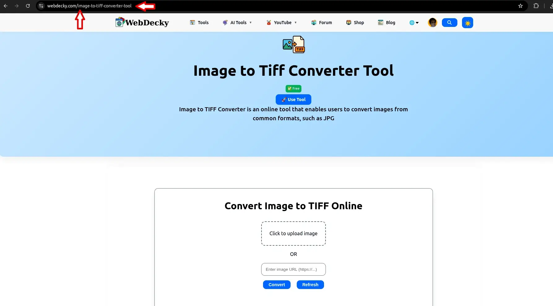 URL structure WebDecky